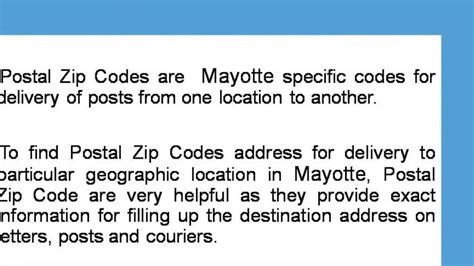 mayotte code postal